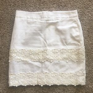 Anne Taylor Loft white skirt